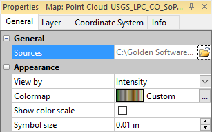 point cloud property manager