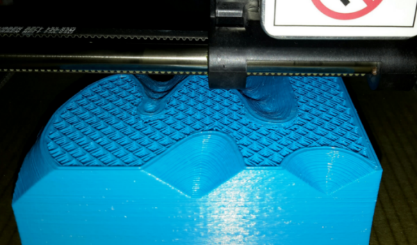 Surfer grid GRD file converted to STL format for 3D printing - partially finished