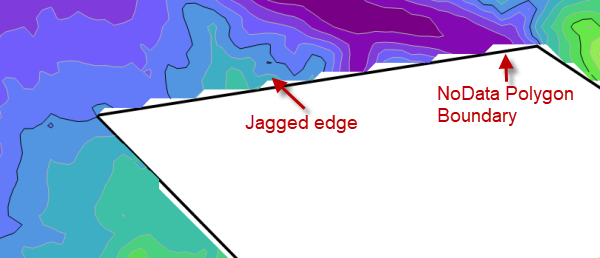 Map showing jagged edge at the NoData boundary