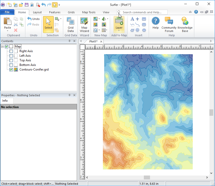 google earth pro contour lines