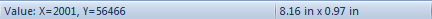 Data value in status bar.png