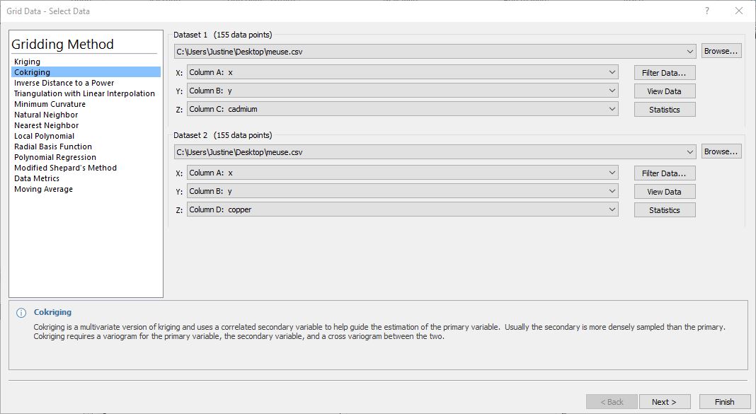 cross validatidation kringing with surfer 12