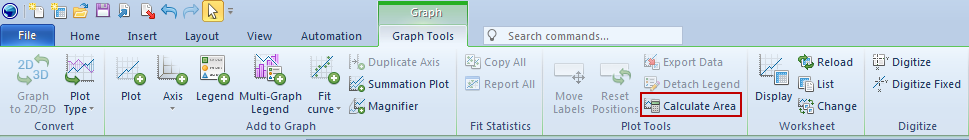 Calculate area in the ribbon