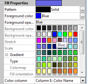Color palette for fill colors