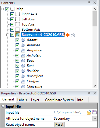 Name base layer objects with an attribute value in Surfer