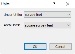 Set the measuing units in Surfer's Units dialog